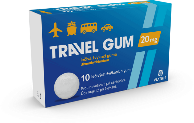 Travel Gum 20 mg 10 ks