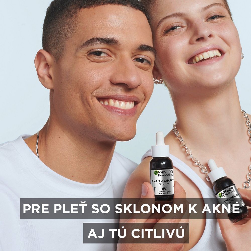 Garnier Pure Active sérum proti nedokonalostem AHA + BHA Charcoal