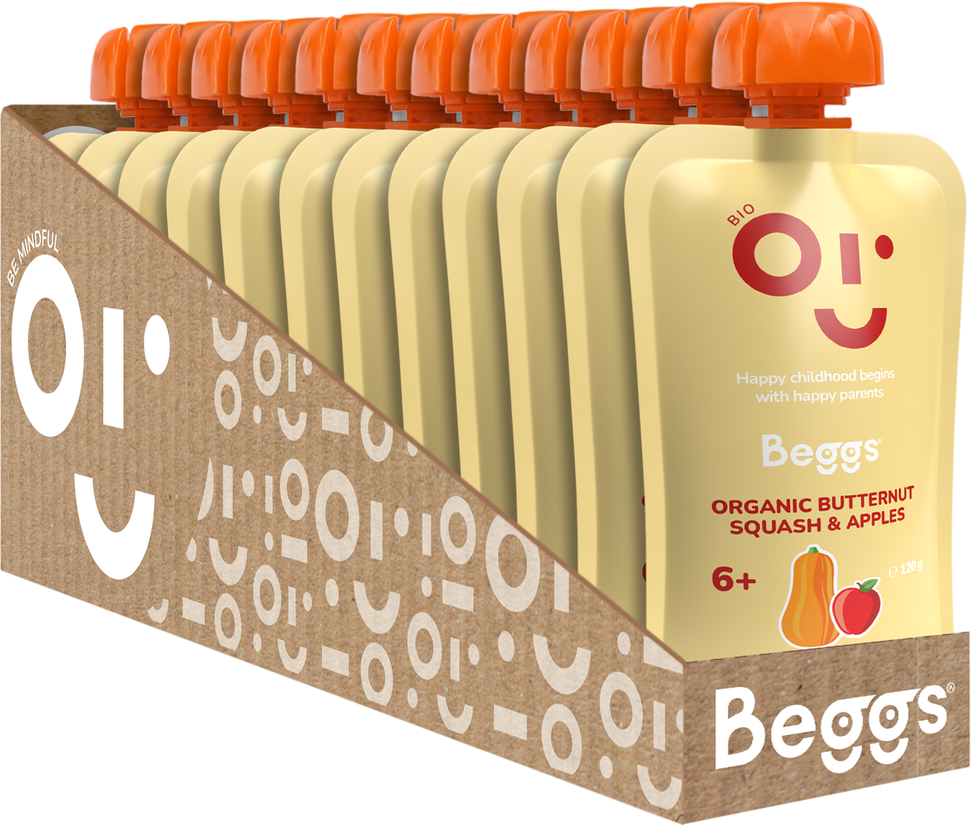 Beggs Bio Máslová dýně a jablka 12 x 120 g