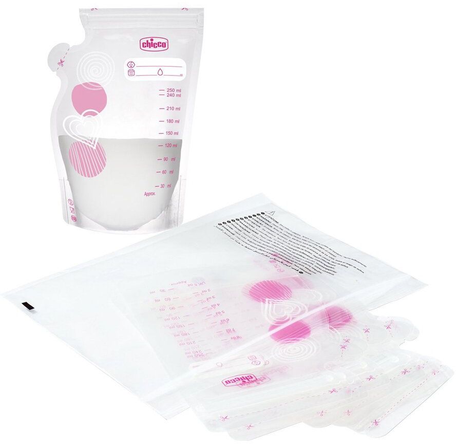 Chicco Sáčky na mateřské mléko 250 ml, 30 ks