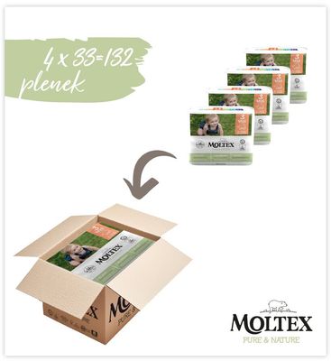 Moltex Plenky Midi 4-9 kg ekonomické balení 132 ks