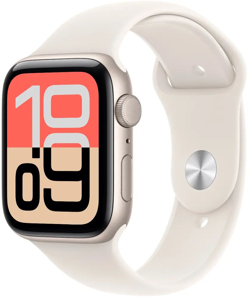 Apple Watch SE 3 GPS 40mm Hliníkové pouzdro Starlight se sportovním řemínkem Starlight - M/L