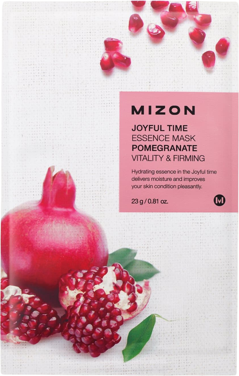 Mizon Joyful Time Essence Mask Pomegranate Plátýnková maska s energizujícím účinkem 23 g