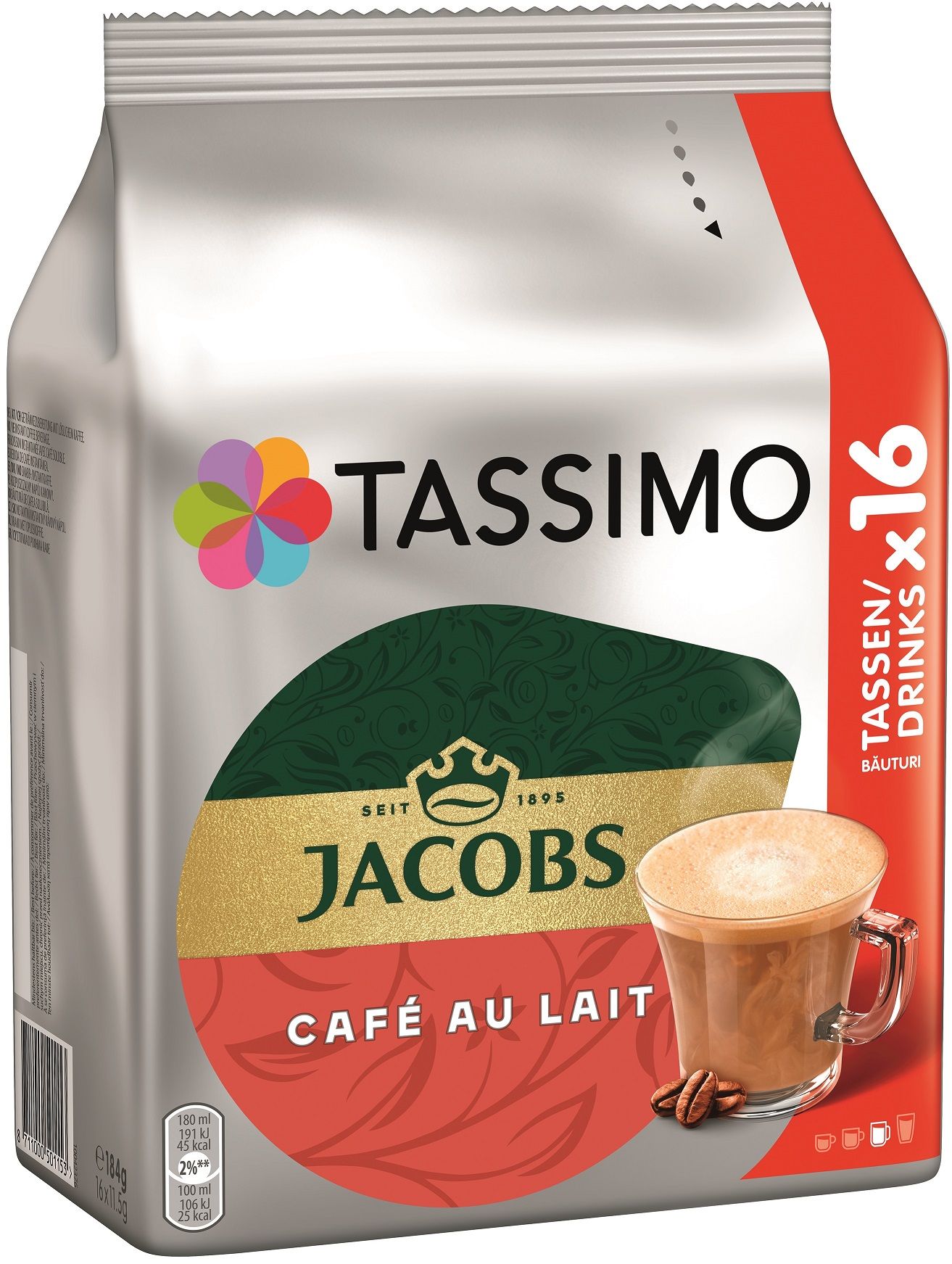 Tassimo kapsle Jacobs Café Au Lait 16 kapslí