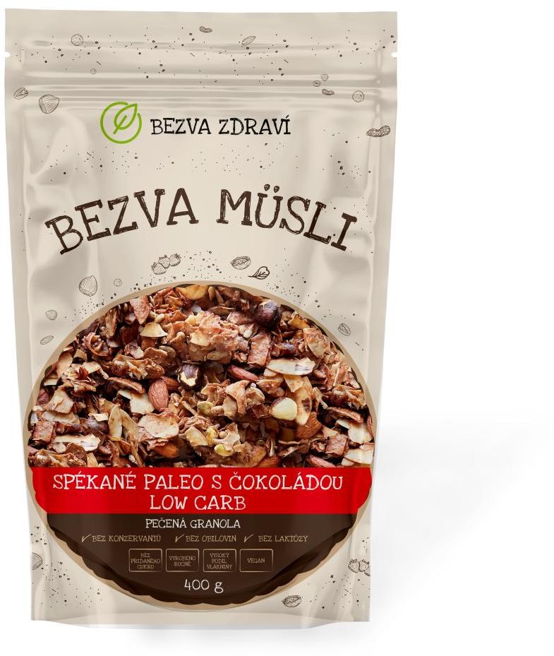 Bezva müsli Spékané Paleo čokoládové Low carb 1 x 400 g