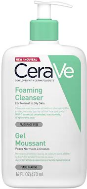 CeraVe tisztító habzó gél normál és zsíros bőrre 473 ml