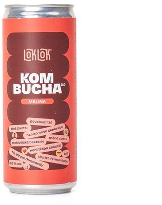 Loklok Kombucha Malina 330 ml