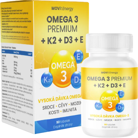 MOVit Energy Omega 3 Premium+K2+D3+E 90 tobolek