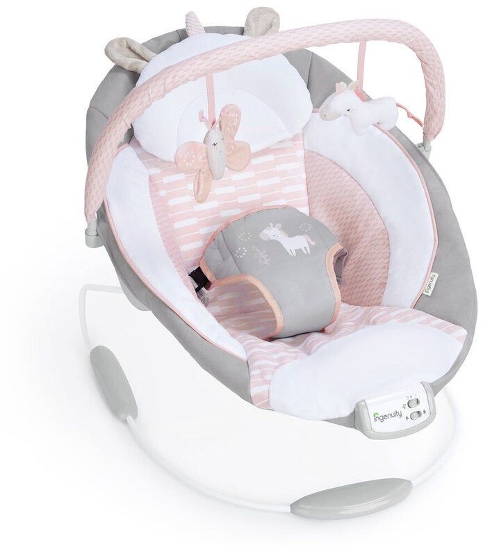 Ingenuity Lehátko vibrující s melodií Flora the Unicorn™ 0m+ do 9kg 58.4 cm