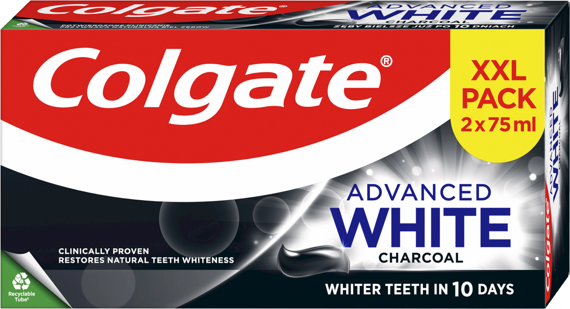 Colgate zubní pasta Advanced White Charcoal 2 x 75 ml
