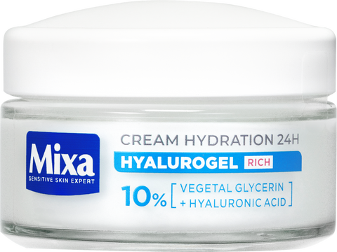 Mixa Hyalurogel rich intenzivní hydratační pleťový krém pro citlivou, suchou a dehydratovanou pleť 50 ml