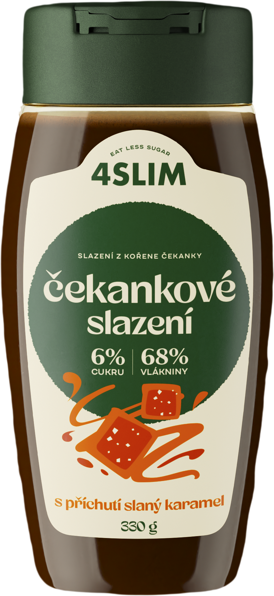 4Slim Čekankové slazení s příchutí slaný karamel 330 g