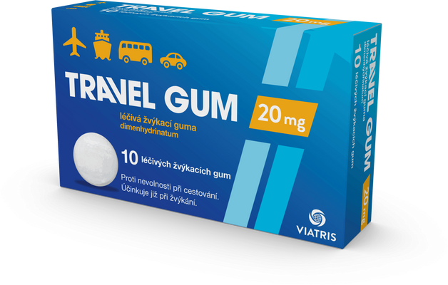 Travel Gum 20 mg 10 ks