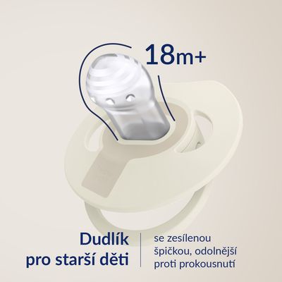 LOVI Dudlík silikonový dynamický PRIME 18m+ Granola/Orange 2 ks