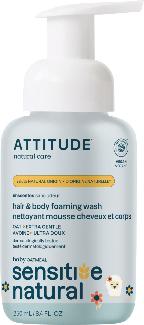 Attitude Dětská mycí pěna (2 v 1) s ovsem - pro citlivou pokožku 250 ml