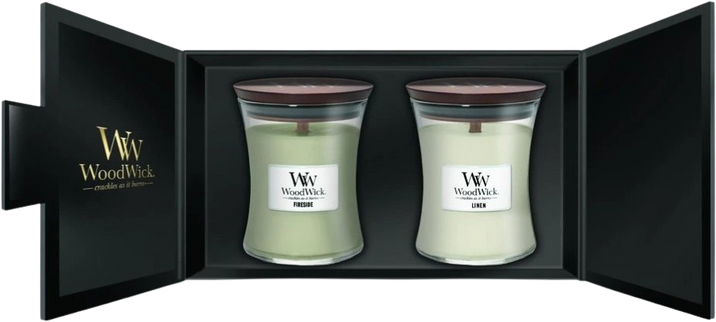 WoodWick dárkový set 2× střední svíčka