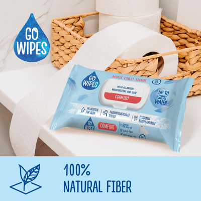 GoWipes Vlhčený toaletní papír Comfort 44 ks