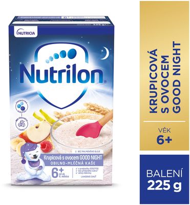 Nutrilon Krupicová kaše s ovocem GOOD NIGHT 225 g