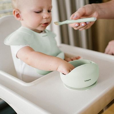 Baby Ono Miska silikonová s přísavkou - sage 6m+