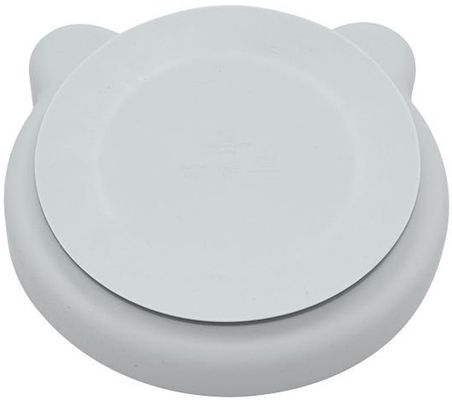 Bo Jungle Silikonový talíř s přísavkou Bear Grey
