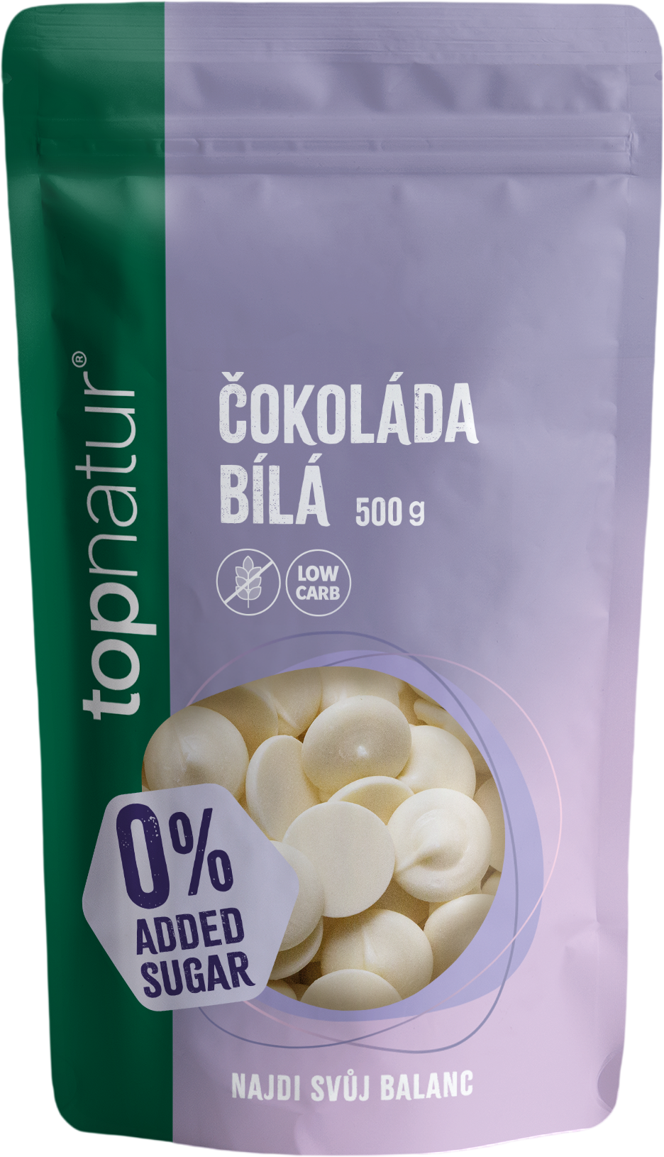 Topnatur No Added Sugar Čokoláda bílá 500 g