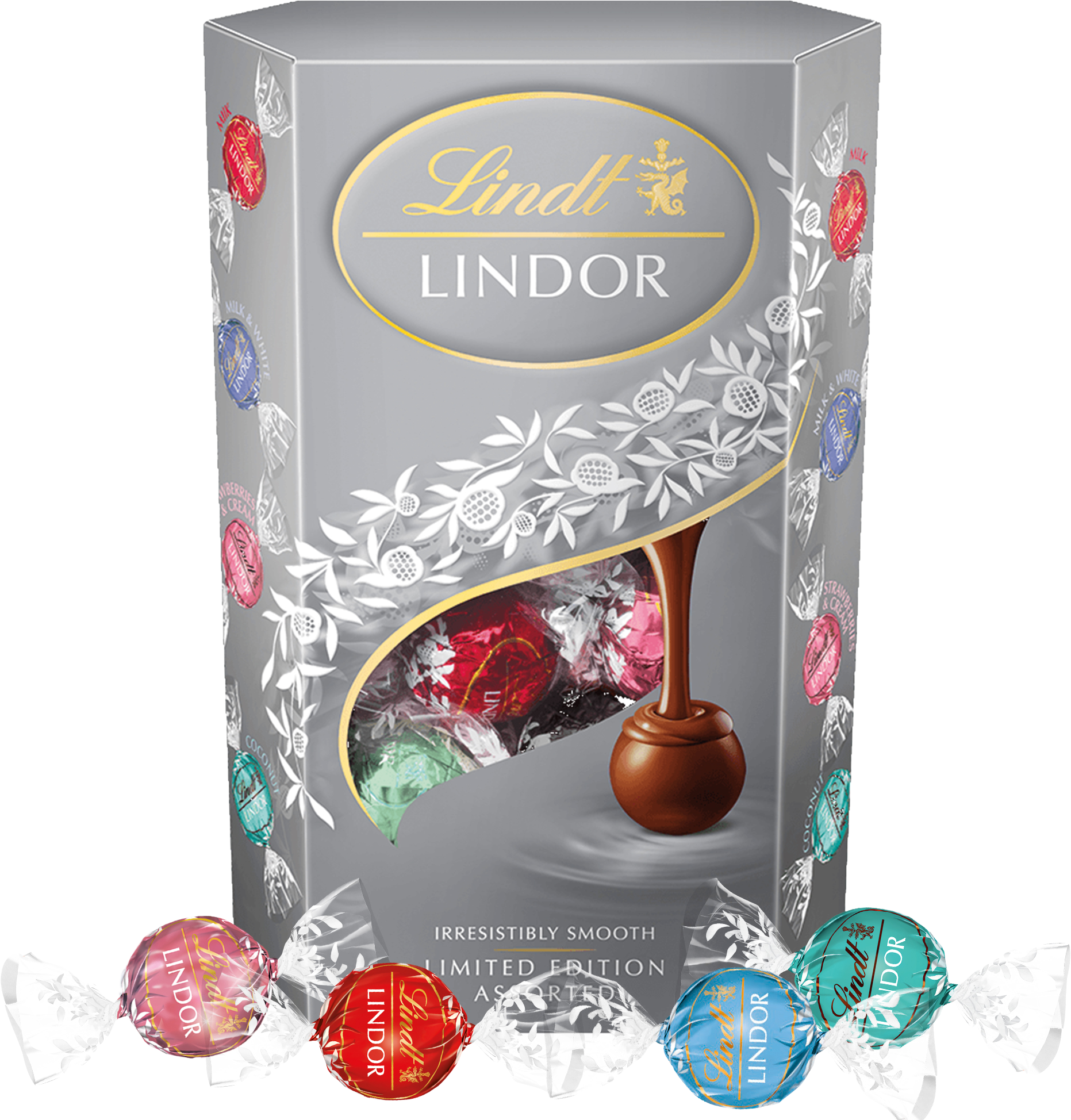 Lindt Lindt Lindor čokoládové pralinky směs stříbrný mix 337 g