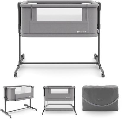 Kinderkraft Postýlka polohovací Nestee Grow 2 Dark Grey 1 ks