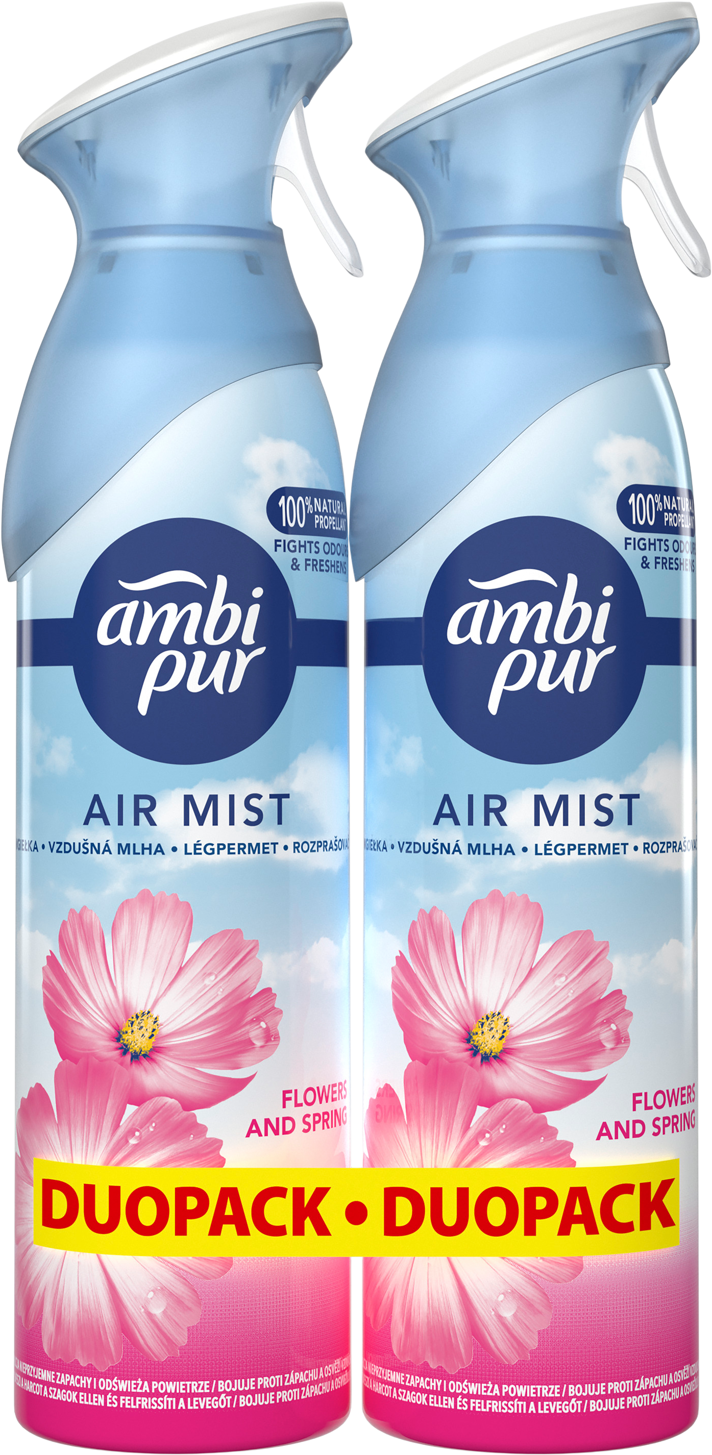 Ambipur Flower & Spring Osvěžovač vzduchu ve spreji 2 x 185 ml