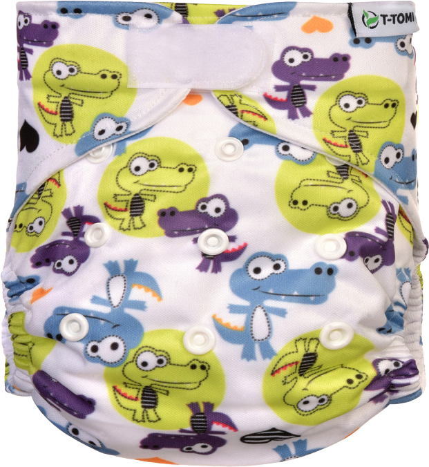 T-Tomi Plena kapsová, typ AIO - suchý zip, 4-15kg, Crocodiles