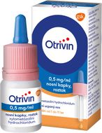 Otrivin 0,5mg/ml nosní kapky pro děti při léčbě ucpaného nosu 10 ml