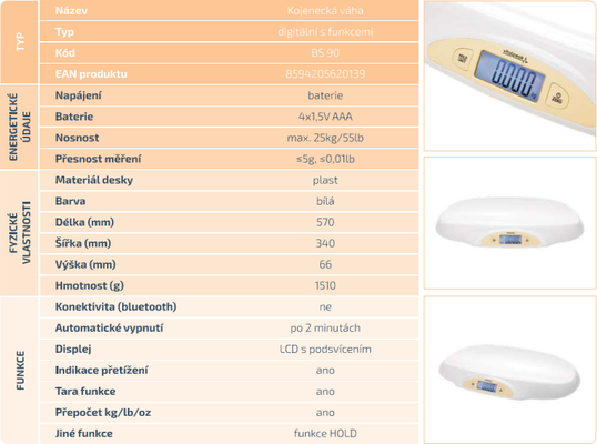VitalPeak Kojenecká váha BS90
