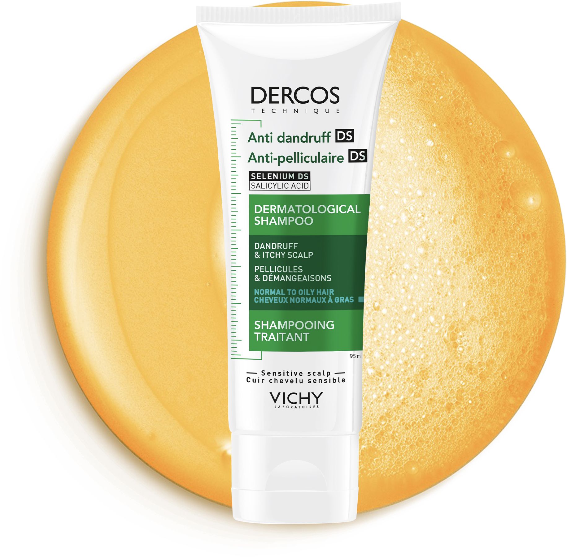 Vichy DERCOS Šampon proti lupům mastné vlasy 95 ml