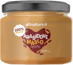 Allnature Arašídový krém jemný 220 g