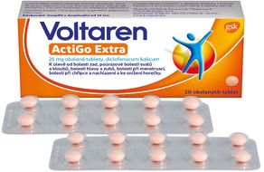 Voltaren Actigo Extra 25 mg tablety proti bolesti 20 tablet