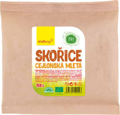 Wolfberry Skořice cejlonská mletá BIO 150 g