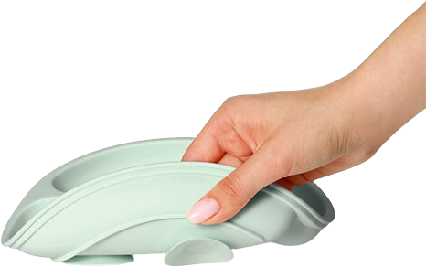 Baby Ono Talíř silikonový s přísavkou - sage 6m+