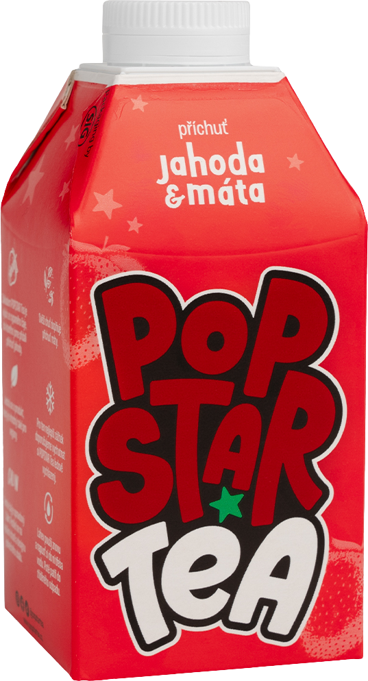 POPSTAR Tea Jahoda & Máta 0.5 l