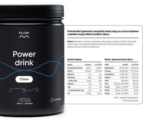 Flow Power drink 2.0 - Citron 860 g