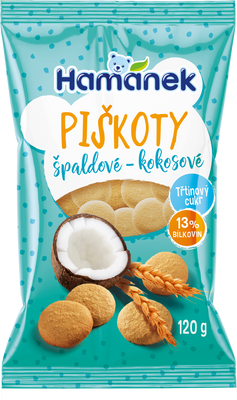 Hamánek Špaldové piškoty s kokosem 120 g