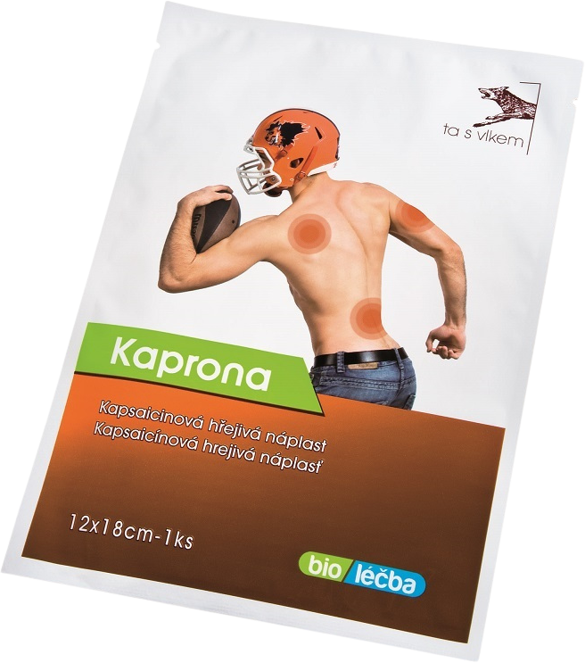 Kaprona Kapsacinová prohřívací náplast 12 x 18 cm