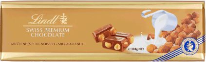 Lindt Lindt Gold Tablet švýcarská mléčná čokoláda s lískovými oříšky 300 g