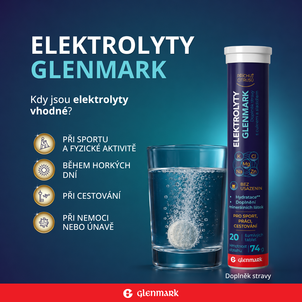 Glenmark Elektrolyty Glenmark příchuť citrusů 20 ks