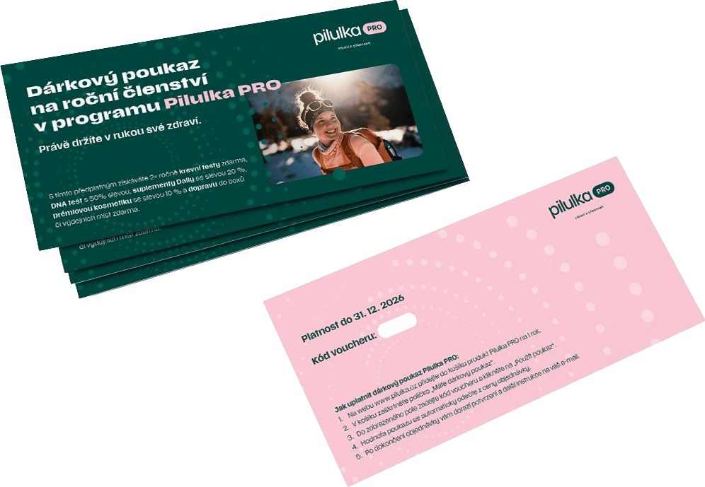 Pilulka PRO na rok jako dárek – poukaz fyzicky