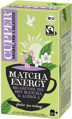 Cupper BIO Zelený čaj Matcha Energy 20 x 2 g
