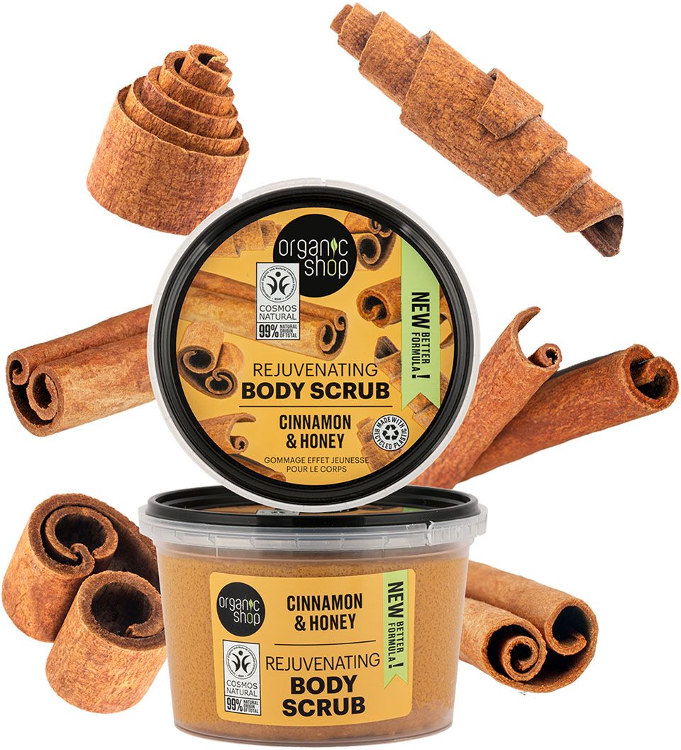 Organic Shop Omlazující tělový peeling Skořice a med 250 ml