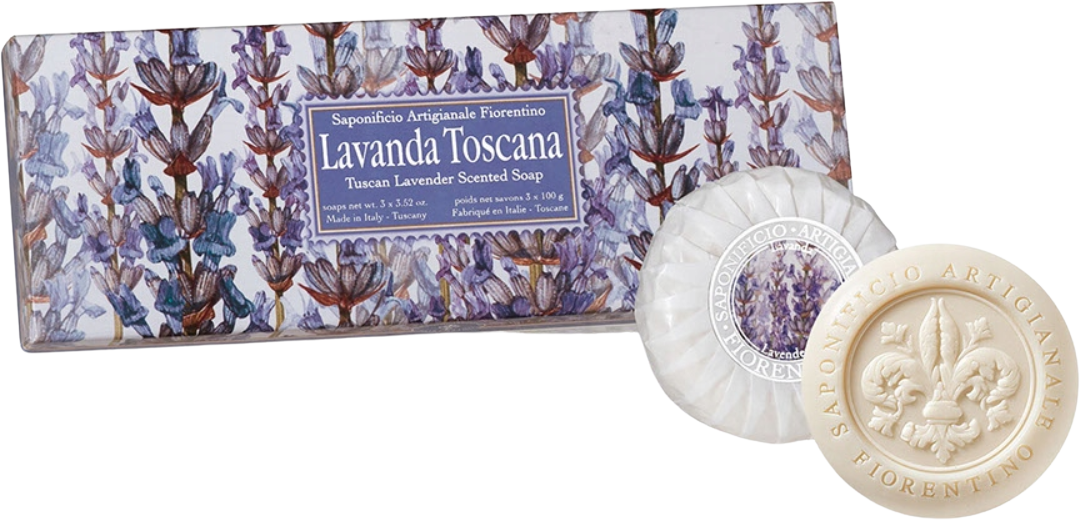 SAF Fiorentino Tuhé mýdlo, Toskánská levandule 3 x 125 g