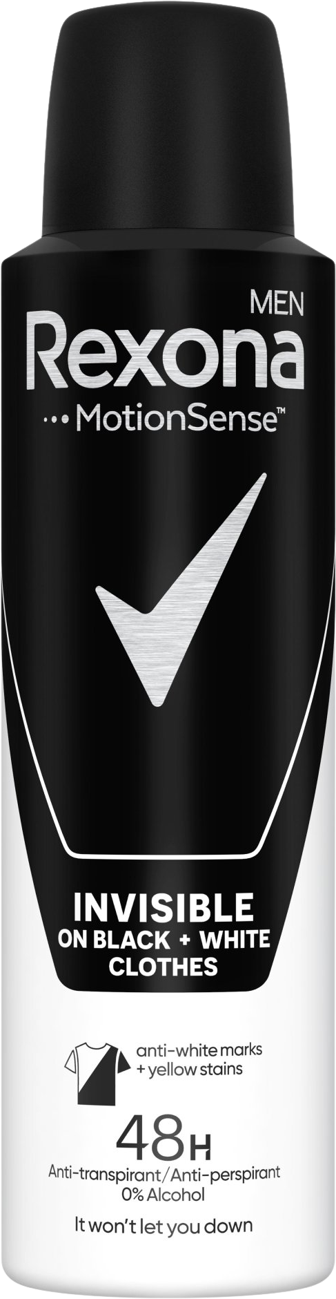 Rexona Men Invisible Black&White Antiperspirant sprej 150 ml