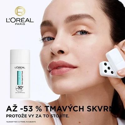 L'Oréal Paris Bright Reveal Denní Rozjasňující tónovací Anti-UV Fluid s SPF 50+ proti tmavým skvrnám, 50 ml