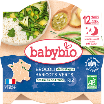 Babybio zelená zelenina, rýže se špetkou petrželky 230 g