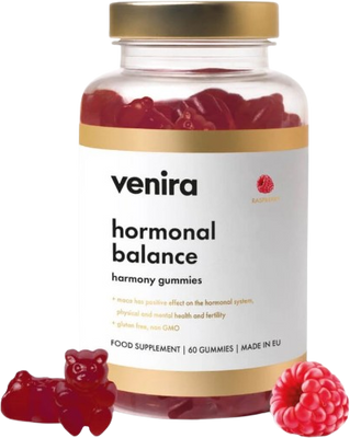 Venira hormonální rovnováha - medvídci pro hormonální rovnováhu malina 60 ks